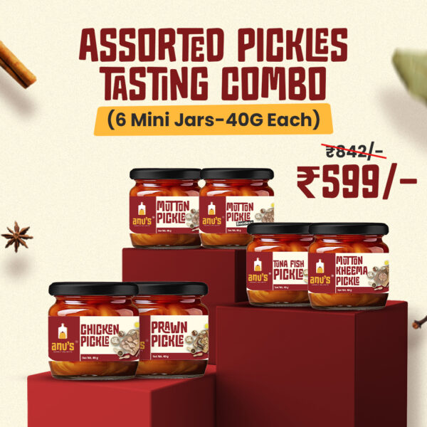 Assorted Pickle Tasting Combo (6 Mini Jars – 40g each)